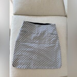 Stylish Black and White Patterned Women's Skirt